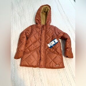 Perry Ellis Boys Sherpa-Lined Jacket Brown Barn Coat Winter Coat NWT Size 5